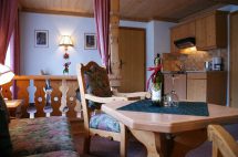 Gemütliches Apartment mit Holzdekor, Sitzecke, Küche und Willkommensgetränk in Mühlbach.